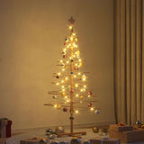 Wooden Christmas Tree with Stand Brown 150 cm Bamboo