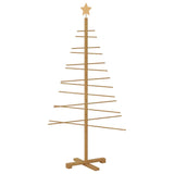 Wooden Christmas Tree with Stand Brown 150 cm Bamboo - Front View