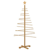Wooden Christmas Tree with Stand Brown 150 cm Bamboo - Close-Up Angle