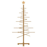 Wooden Christmas Tree with Stand Brown 150 cm Bamboo - 45-Degree Angle