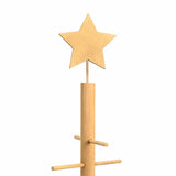 Wooden Christmas Tree with Stand Brown 180 cm Bamboo - Low Angle