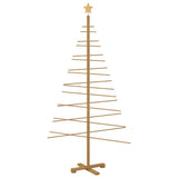 Wooden Christmas Tree with Stand Brown 180 cm Bamboo - Front View