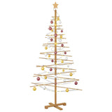 Wooden Christmas Tree with Stand Brown 180 cm Bamboo - Side View