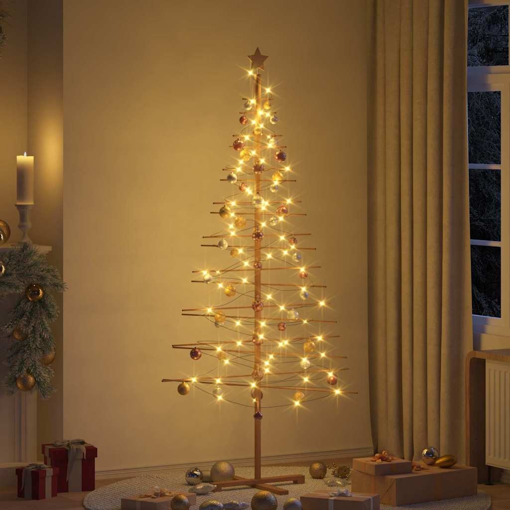 Wooden Christmas Tree with Stand Brown 210 cm Bamboo