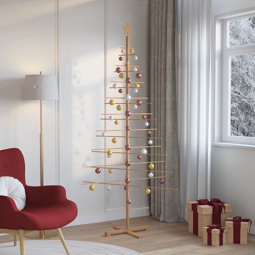 Wooden Christmas Tree with Stand Brown 210 cm Bamboo