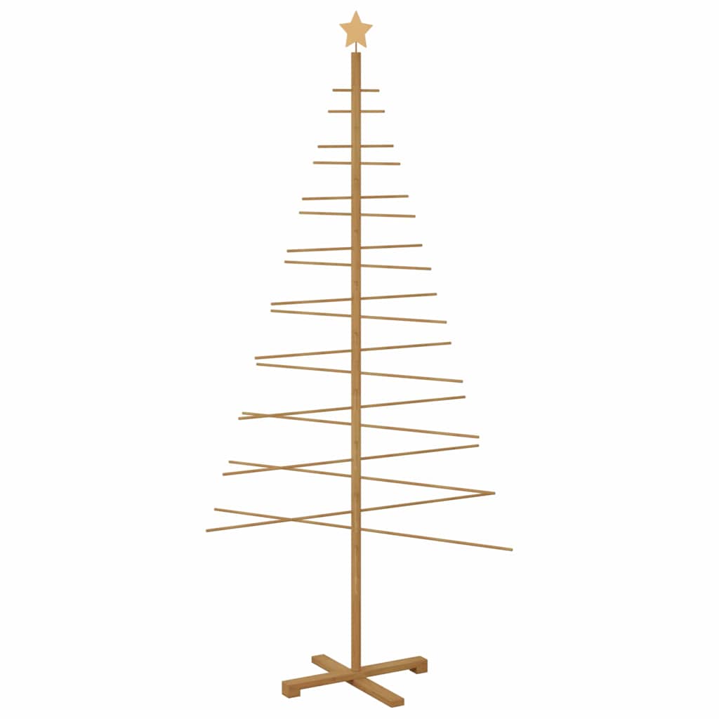 Wooden Christmas Tree with Stand Brown 210 cm Bamboo