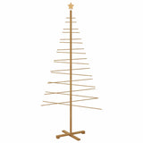 Wooden Christmas Tree with Stand Brown 210 cm Bamboo - Close-Up Angle