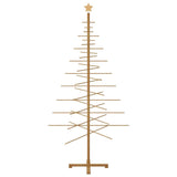 Wooden Christmas Tree with Stand Brown 210 cm Bamboo - 45-Degree Angle