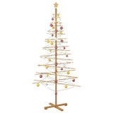 Wooden Christmas Tree with Stand Brown 210 cm Bamboo - Side View