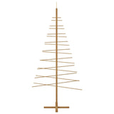 Wooden Christmas Tree with Stand Brown 210 cm Bamboo - Rear View