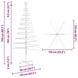 Wooden Christmas Tree with Stand Brown 210 cm Bamboo - Extra Image