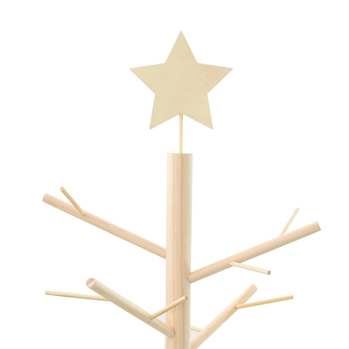 Wooden Christmas Tree with Stand Natural 75 cm Solid pine wood