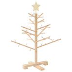 Wooden Christmas Tree with Stand Natural 75 cm Solid pine wood