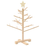 Wooden Christmas Tree with Stand Natural 75 cm Solid pine wood - Close-Up Angle