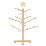 Wooden Christmas Tree with Stand Natural 75 cm Solid pine wood - 45-Degree Angle