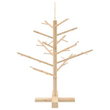 Wooden Christmas Tree with Stand Natural 75 cm Solid pine wood - Rear View