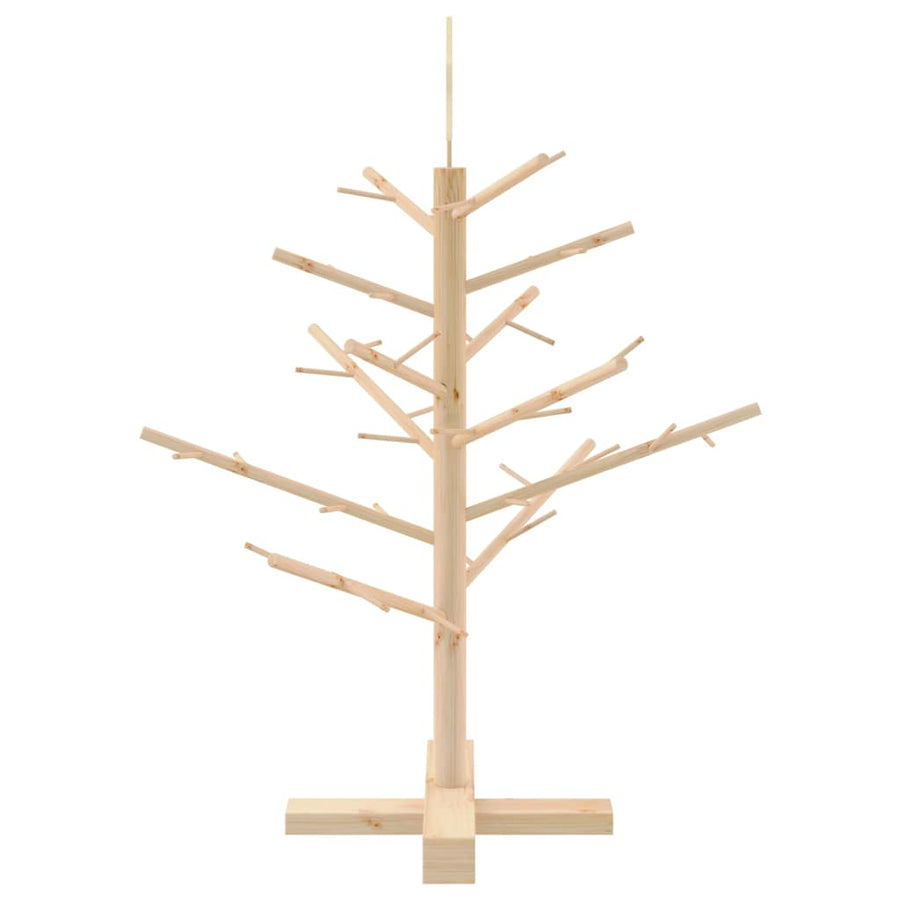 Wooden Christmas Tree with Stand Natural 75 cm Solid pine wood