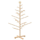 Wooden Christmas Tree with Stand Natural 125 cm Solid pine wood - Close-Up Angle