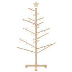 Wooden Christmas Tree with Stand Natural 125 cm Solid pine wood