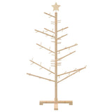 Wooden Christmas Tree with Stand Natural 125 cm Solid pine wood - 45-Degree Angle