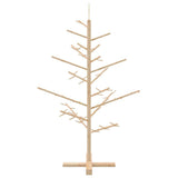 Wooden Christmas Tree with Stand Natural 125 cm Solid pine wood