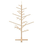 Wooden Christmas Tree with Stand Natural 125 cm Solid pine wood