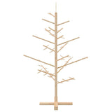 Wooden Christmas Tree with Stand Natural 125 cm Solid pine wood - Rear View