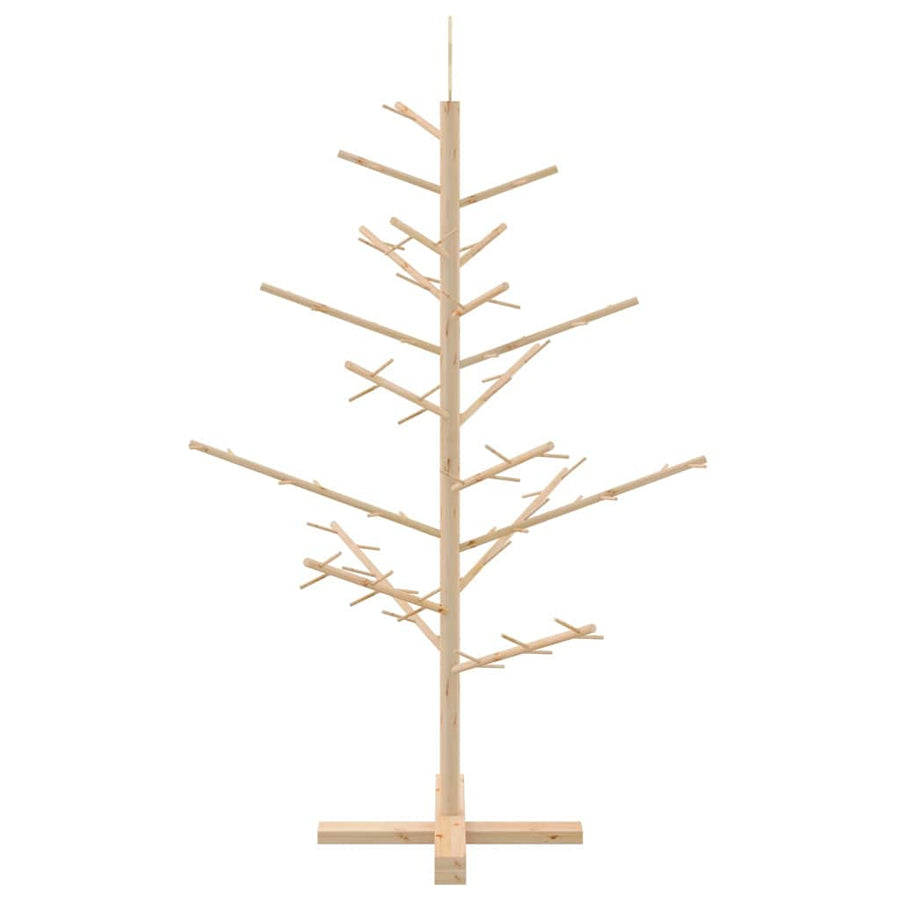 Wooden Christmas Tree with Stand Natural 125 cm Solid pine wood
