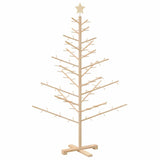 Wooden Christmas Tree with Stand Natural 150 cm Solid pine wood - Front View