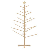 Wooden Christmas Tree with Stand Natural 150 cm Solid pine wood