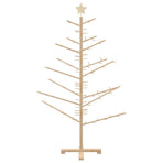 Wooden Christmas Tree with Stand Natural 150 cm Solid pine wood