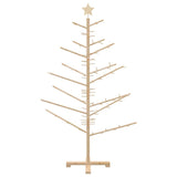 Wooden Christmas Tree with Stand Natural 150 cm Solid pine wood - 45-Degree Angle