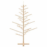 Wooden Christmas Tree with Stand Natural 150 cm Solid pine wood - Rear View