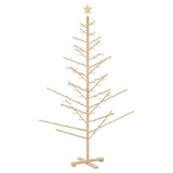 Wooden Christmas Tree with Stand Natural 180 cm Solid pine wood - Close-Up Angle