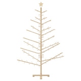 Wooden Christmas Tree with Stand Natural 180 cm Solid pine wood