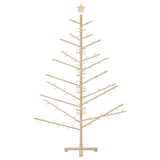 Wooden Christmas Tree with Stand Natural 180 cm Solid pine wood - 45-Degree Angle