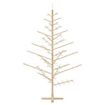 Wooden Christmas Tree with Stand Natural 180 cm Solid pine wood