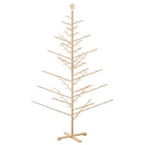 Wooden Christmas Tree with Stand Natural 210 cm Solid pine wood - Close-Up Angle