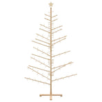 Wooden Christmas Tree with Stand Natural 210 cm Solid pine wood