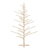 Wooden Christmas Tree with Stand Natural 210 cm Solid pine wood - Rear View
