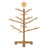 Wooden Christmas Tree with Stand Brown 75 cm Solid pine wood