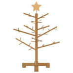 Wooden Christmas Tree with Stand Brown 75 cm Solid pine wood