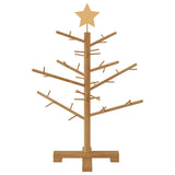 Wooden Christmas Tree with Stand Brown 75 cm Solid pine wood - 45-Degree Angle