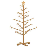 Wooden Christmas Tree with Stand Brown 125 cm Solid pine wood