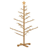 Wooden Christmas Tree with Stand Brown 125 cm Solid pine wood