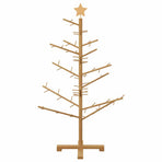 Wooden Christmas Tree with Stand Brown 125 cm Solid pine wood