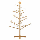 Wooden Christmas Tree with Stand Brown 125 cm Solid pine wood - 45-Degree Angle