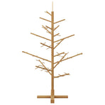 Wooden Christmas Tree with Stand Brown 125 cm Solid pine wood