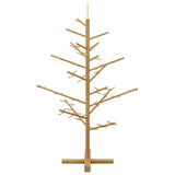 Wooden Christmas Tree with Stand Brown 125 cm Solid pine wood - Rear View