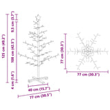 Wooden Christmas Tree with Stand Brown 125 cm Solid pine wood - Extra Image